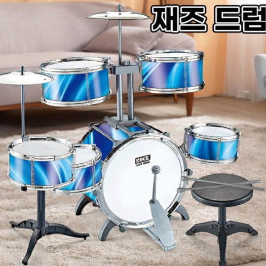 [BUNJANG] Beginner Jazz Drum Set Toy for Home Practice / 재즈 드럼세트 초보자 홈 연습용 재즈 드럼 장난감 리듬 악기 연주 생일 선물