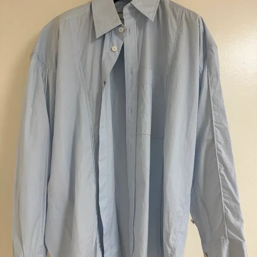[BUNJANG] Wooyoungmi Crinkle Shirt Sky Blue / (S) 우영미 크링클 셔츠
