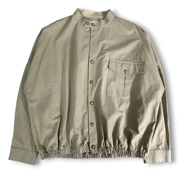 [BUNJANG] Chinese Collar High Neck Blouson Shirt Jacket / 차이니즈 카라 하이넥 블루종 셔츠 자켓