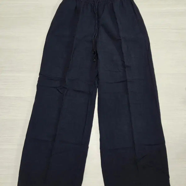 [BUNJANG] Uniqlo Linen Blend Easy Pants (Navy, Size S) / 유니클로 리넨 팬츠