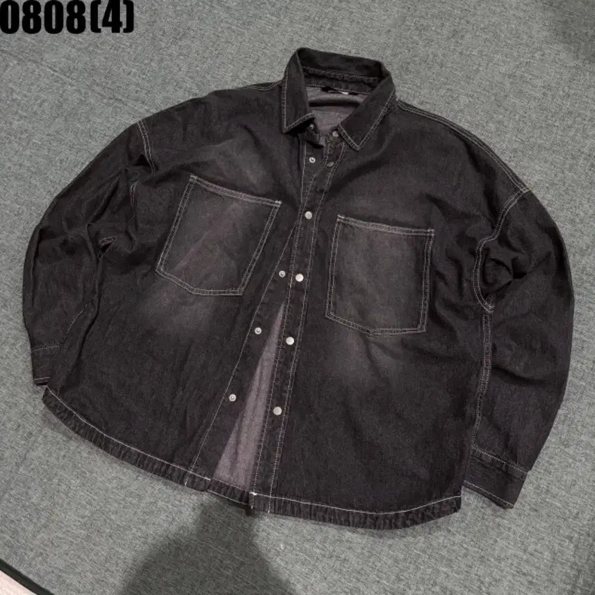[BUNJANG] 8seconds Men's Denim Shirt Black Indigo Wash / 에잇세컨즈 데님 셔츠 블랙 진청 남성
