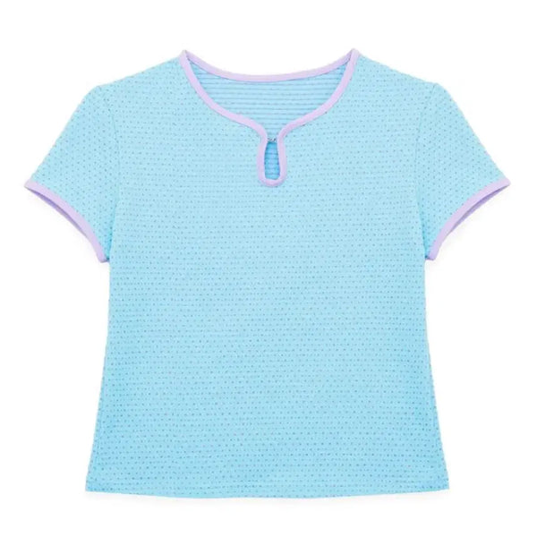 [BUNJANG] Sononnomori Mandarin Hook T-Shirt Aqua Blue Mint Core / 소노노모리 만다린 후크 티셔츠 아쿠아블루 민트코어