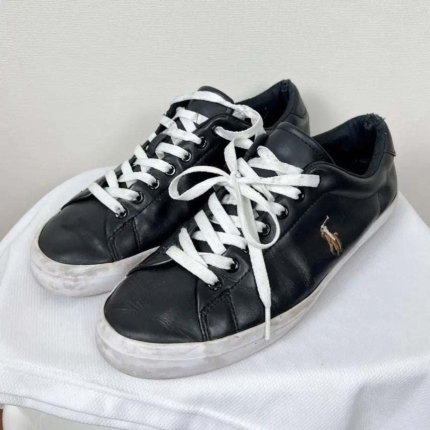 [BUNJANG] Polo Ralph Lauren B-Grade Leather Sneakers / 폴로 랄프로렌 B급 가죽 스니커즈 레더 신발 260라덴 빈티지