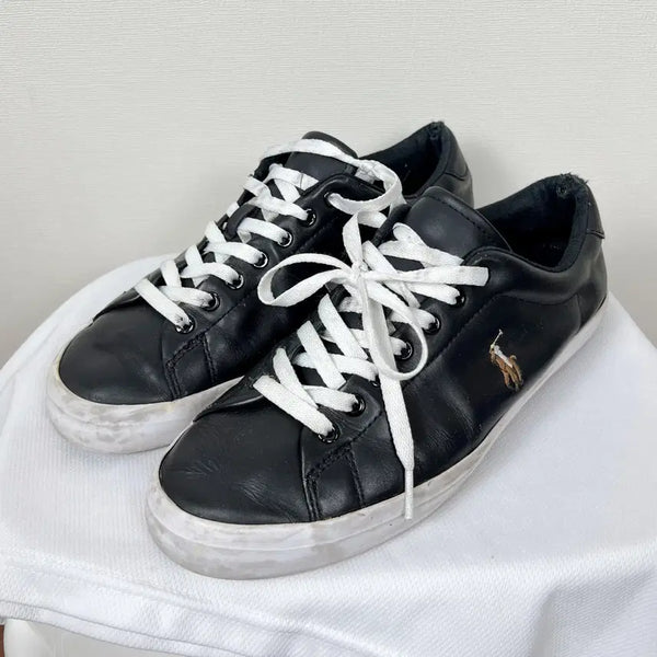 [BUNJANG] Polo Ralph Lauren B-Grade Leather Sneakers / 폴로 랄프로렌 B급 가죽 스니커즈 레더 신발 260라덴 빈티지
