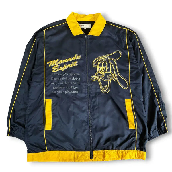 [BUNJANG] Disney Pluto Embroidered Nylon Windbreaker M / JPN모나데에스프리 디즈니 플루토 자수 나일론 바람막이 M