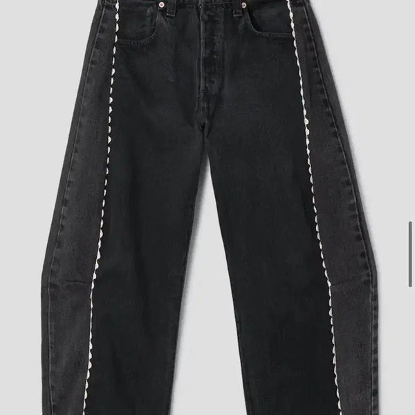 [BUNJANG] Bsides Resso Jin Lace Denim Jeans / Bsides 비사이드 라쏘 진 레이스데님 청바지