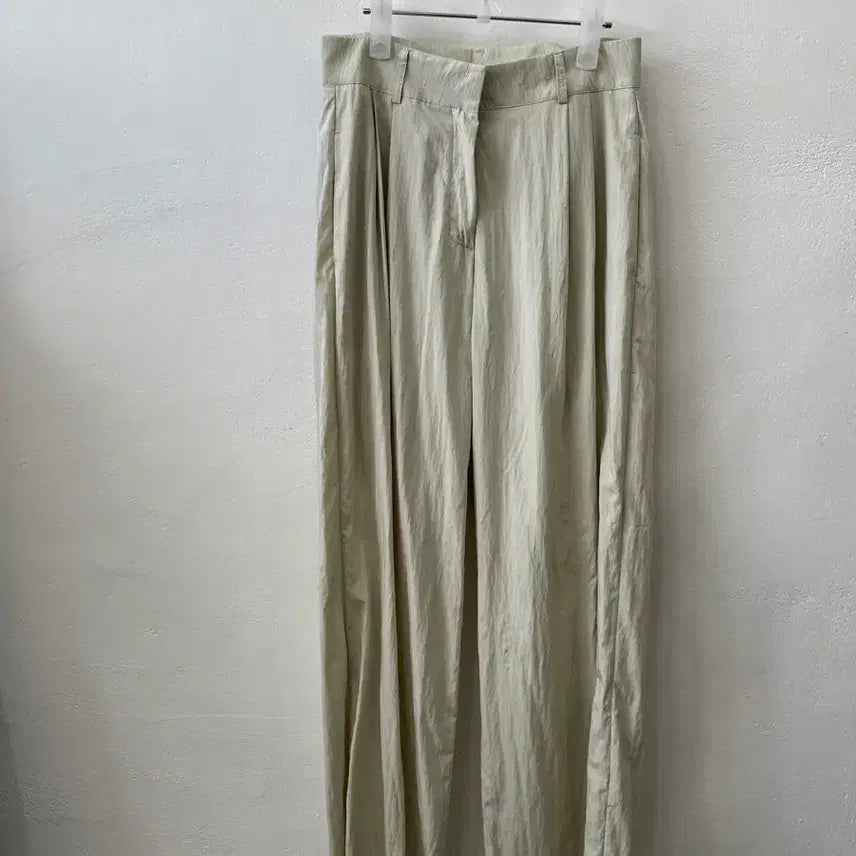 [BUNJANG] Nylon Belt Wide Summer Slacks / 새상품 나일론 벨트 여름 와이드 슬랙스
