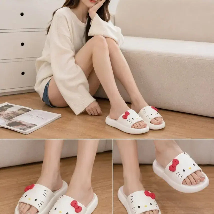 [BUNJANG] Hello Kitty Slippers White / (미착용)헬로키티 슬리퍼 화이트