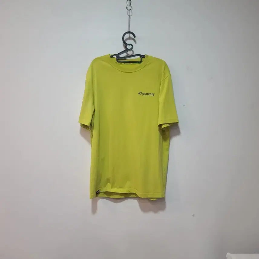 [BUNJANG] Discovery Lime Short Sleeve T-Shirt / 디스커버리 반팔 티셔츠 라임색