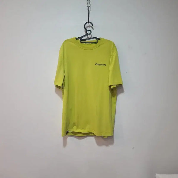 [BUNJANG] Discovery Lime Short Sleeve T-Shirt / 디스커버리 반팔 티셔츠 라임색