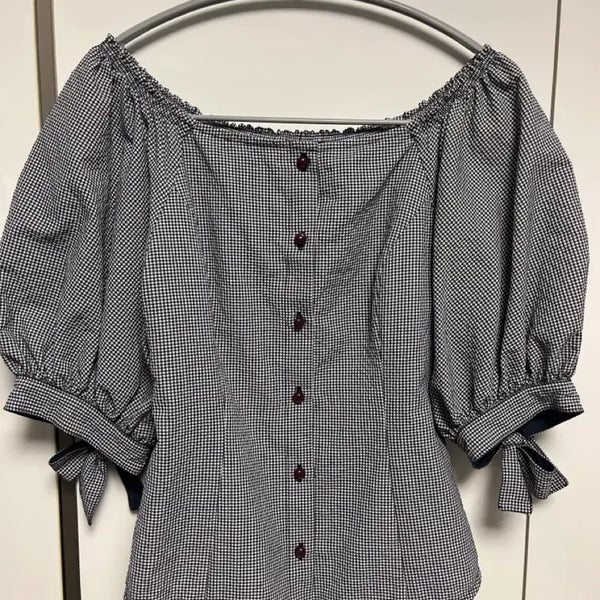 [BUNJANG] IT MICHAA Checked Blouse / 잇미샤 체크무늬 블라우스