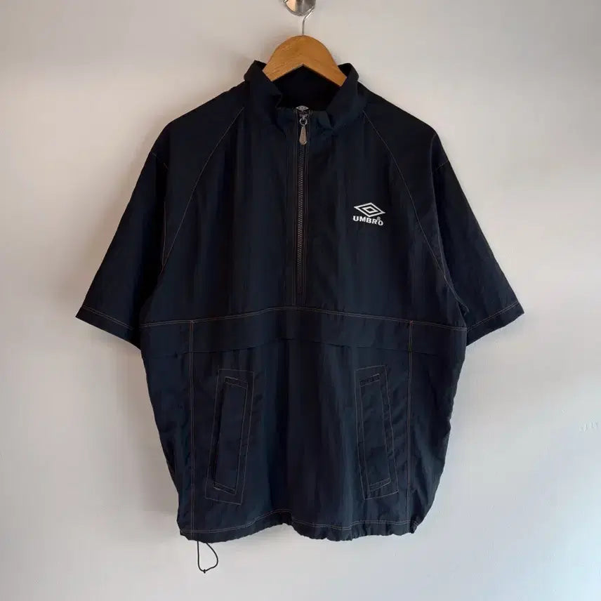 [BUNJANG] Umbro Oversized Nylon Half-Zip Anorak Jacket / 엄브로 오버사이즈 나일론 하프집 아노락 자켓