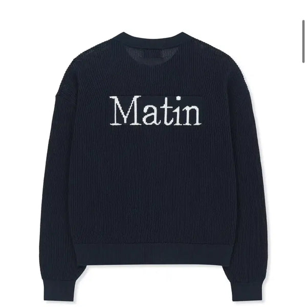 [BUNJANG] Matinkim Summer Knit Zip-Up Navy / 마뗑킴 썸머 니트집업 네이비