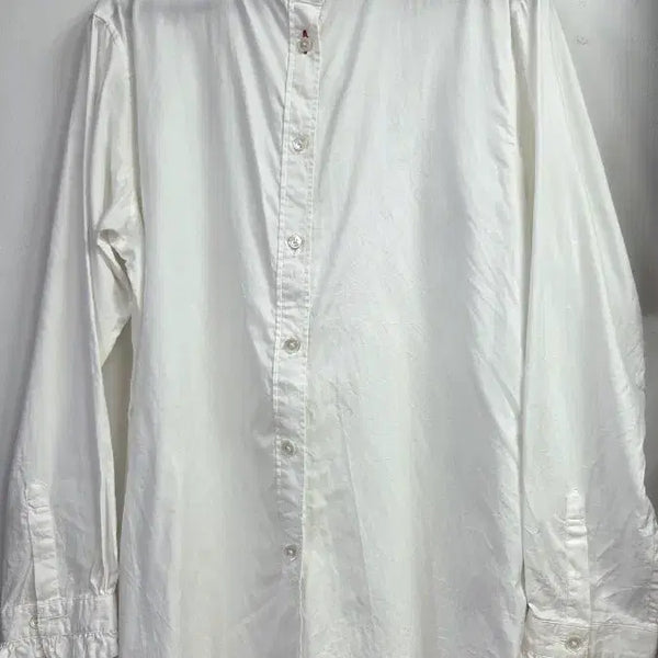 [BUNJANG] Uniqlo Frill Neck White Shirt / 프릴 넥 화이트 셔츠 유니클로