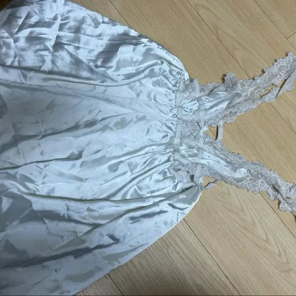[BUNJANG] Used White Silk Slip / 중고 화이트 슬립