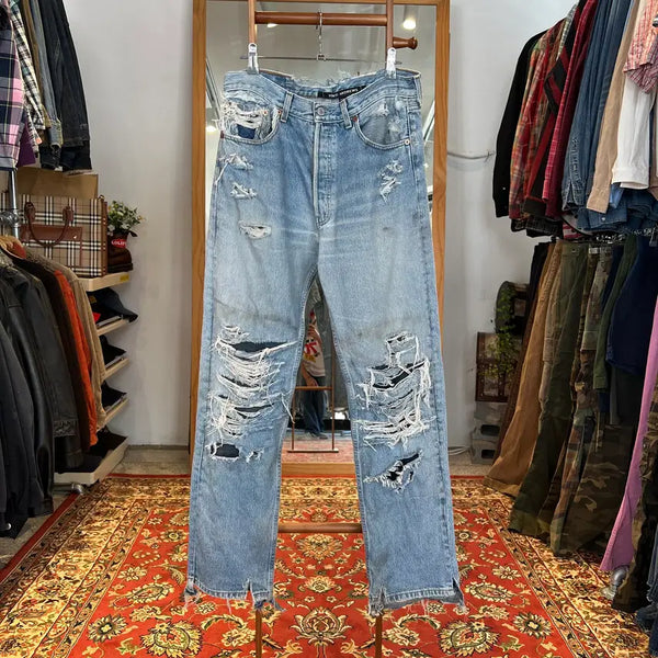 [BUNJANG] Vinti Andrews Reworked Levi's Denim Patchwork Jeans (Size 30) / [30] 빈티 앤드류스 패치워크 리바이스 리워크 데님