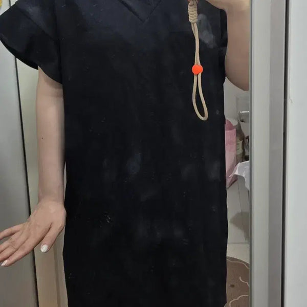 [BUNJANG] Lucky Chouette Frill Blouse Dress / 럭키슈에뜨 프릴 블라우스/원피스