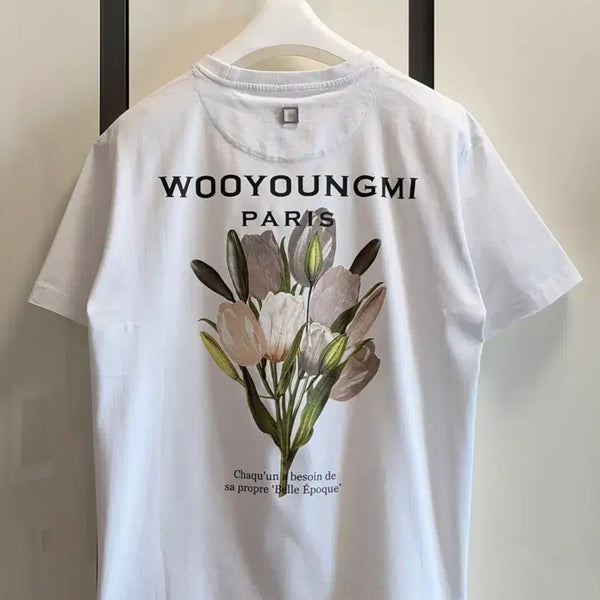 [BUNJANG] Wooyoungmi Flower T-Shirt Sample / (100){샘플}우영미 플라워 티셔츠