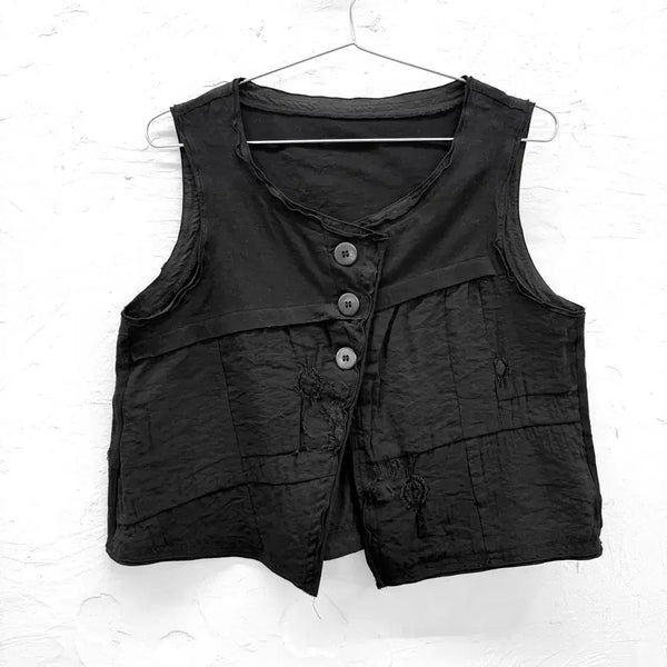 [BUNJANG] Jouir Panel Button Vest / jouir 절개 패널 버튼 베스트