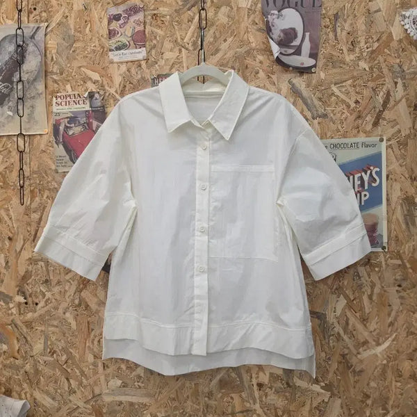 [BUNJANG] Parkchoonmoo Ivory Shirt / 블랙 박춘무 아이보리 셔츠 남방 55