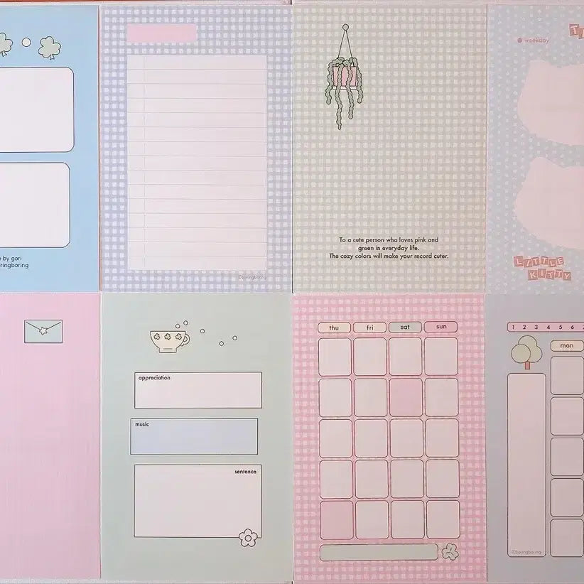 [BUNJANG] Boring Boring A6 Diary Inserts / 보링보링 A6다이어리 A6속지
