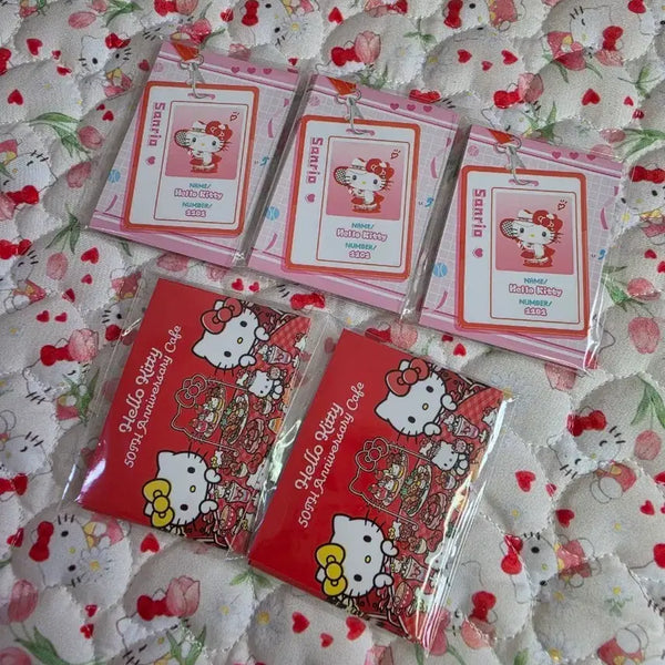 [BUNJANG] Sanrio Kitty Square Stickers (10 pcs) / 키티 사각 스티커 10p