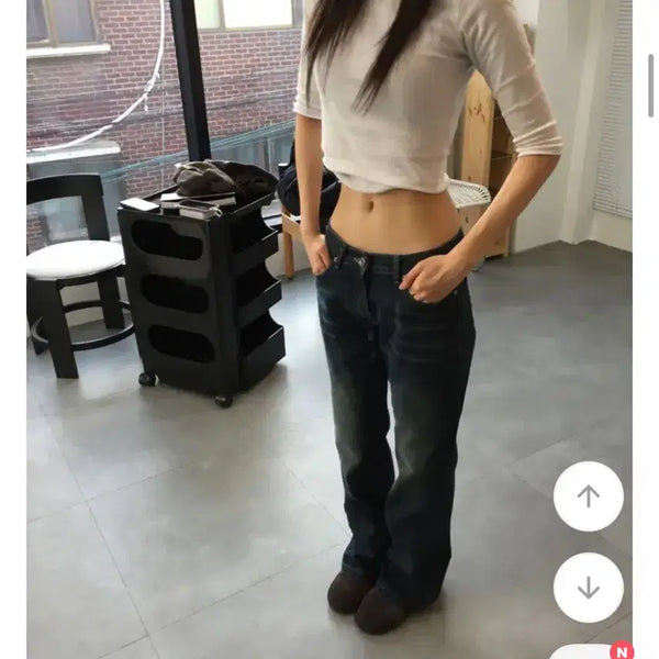 [BUNJANG] OOT Low Bootcut Jeans / oot 로우 부츠컷