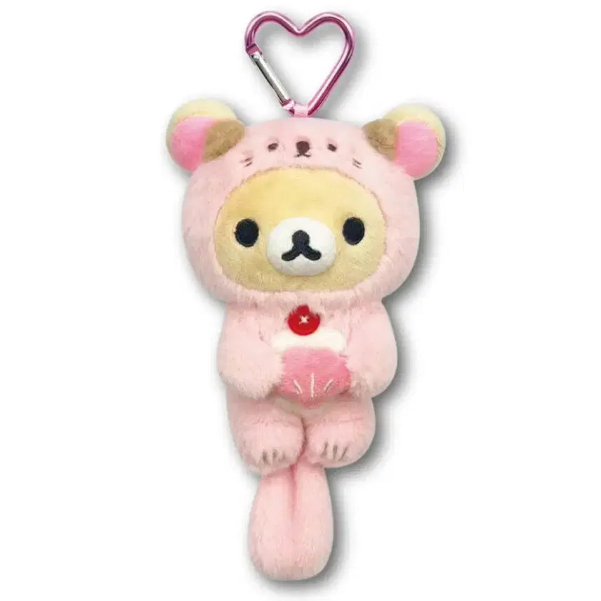 [BUNJANG] Rilakkuma Korilakkuma Pink Otter Mascot Keychain (Sealed) / 리락쿠마 코리락쿠마 핑크수달 다라랏코 마스코트 키링 정품 미개봉 새상품