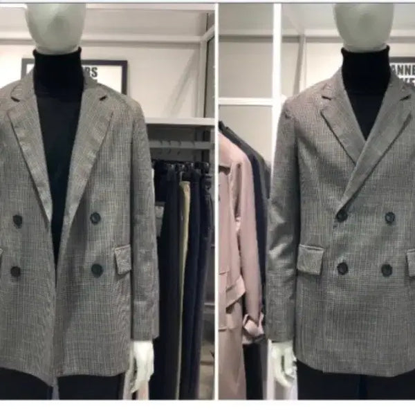 [BUNJANG] Ad Hoc Men's Check Double Jacket (Size 105) / [105]애드호크 남성 체크 더블 자켓