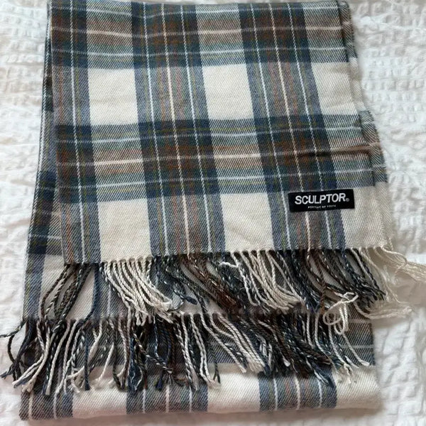 [BUNJANG] SCULPTOR Checkered Scarf / SCULPTOR 체크 머플러