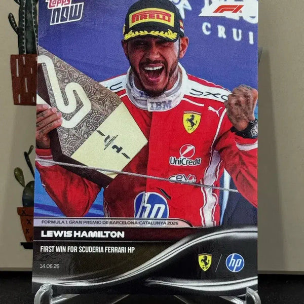 [BUNJANG] Lewis Hamilton Ferrari First Win Celebration Card Topps NOW / 루이스 해밀턴 페라리 HP 첫 우승 기념 카드 탑스나우