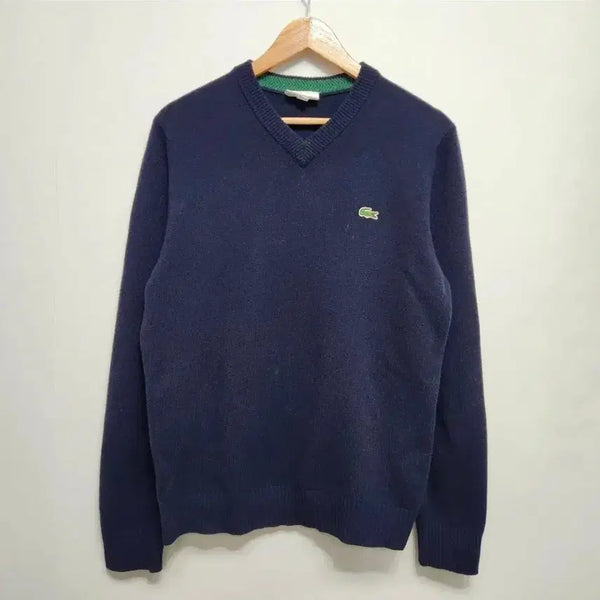 [BUNJANG] Lacoste Classic Fit V-Neck Knit Navy Size 100 / 라코스테 클래식핏 V넥 니트 100 사이즈