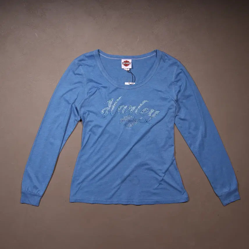 [BUNJANG] Harley-Davidson Printing Y2K Long Sleeve Shirt / 할리데이비슨 프린팅 Y2K 롱슬리브 A783