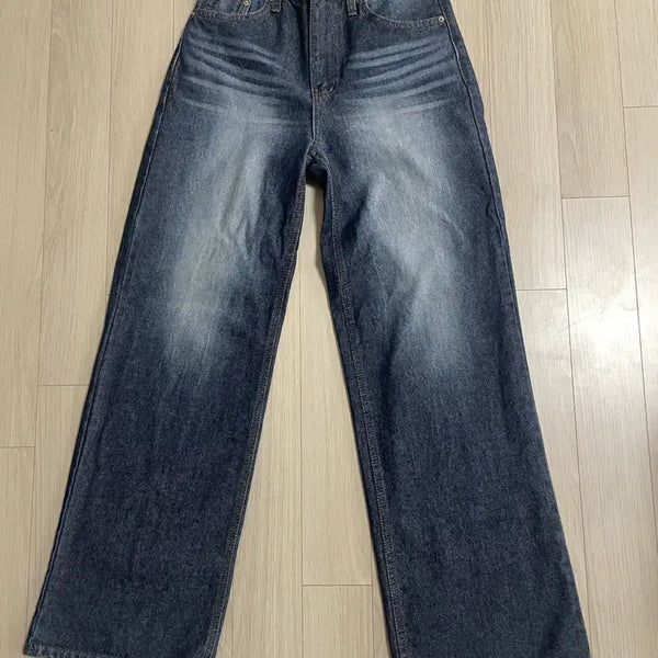 [BUNJANG] JWA Studio Washed Straight Fit Denim Jeans / 시크윈 워싱 와이드 데님 팬츠