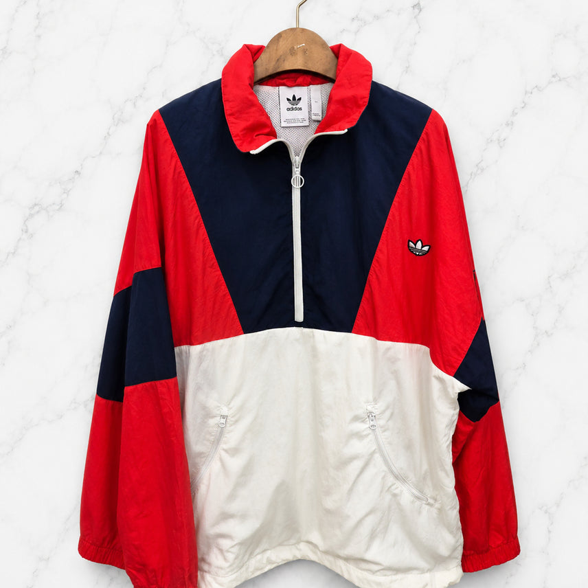[BUNJANG] Adidas Half-Zip Anorak Long Sleeve T-Shirt / XL,105 )) adidas 아디다스 반집업 아노락 긴팔티셔츠!~ 짱 예뻐요 ㅎㅎ
