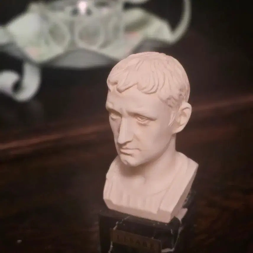 [BUNJANG] Caesar Bust Plaster Statue with Marble Base / 시저 흉상 석고상