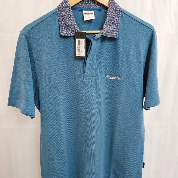[BUNJANG] Thisisneverthat Men's Pattern Collar Polo T-Shirt Blue / 디스이즈네버댓 남성 S 패턴 카라 폴로티 블루 택새상품