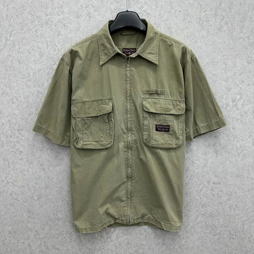 [BUNJANG] Marlboro Classics 90s Military Short Sleeve Work Shirt (Size M) / 95 말보로 클래식 90s 남자 밀리터리 반팔 워크 셔츠