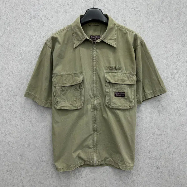 [BUNJANG] Marlboro Classics 90s Military Short Sleeve Work Shirt (Size M) / 95 말보로 클래식 90s 남자 밀리터리 반팔 워크 셔츠