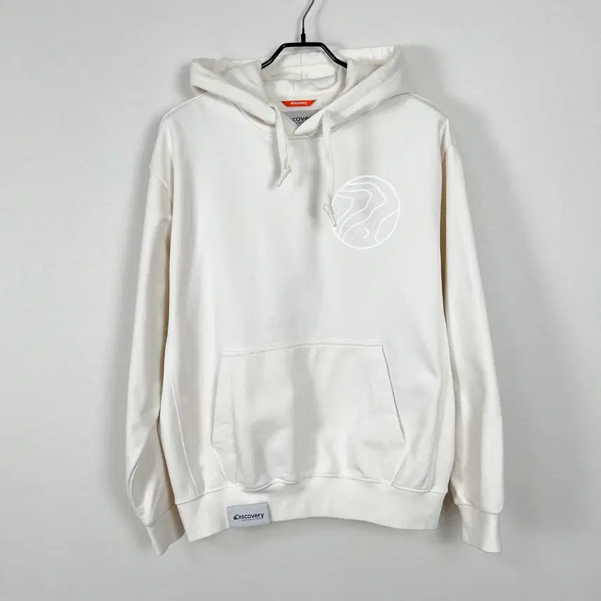 [BUNJANG] Discovery Vintage Ivory Hooded Sweatshirt Men's M (95) / 디스커버리 후드티 긴팔 티 맨투맨 남95 M 라덴 빈티지