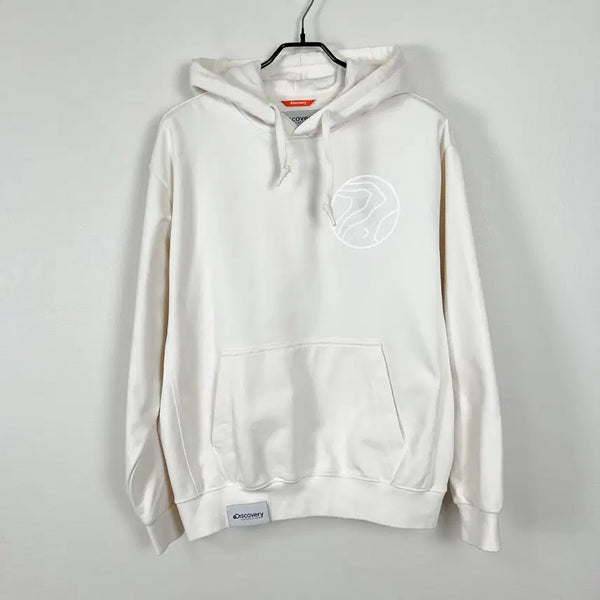 [BUNJANG] Discovery Vintage Ivory Hooded Sweatshirt Men's M (95) / 디스커버리 후드티 긴팔 티 맨투맨 남95 M 라덴 빈티지