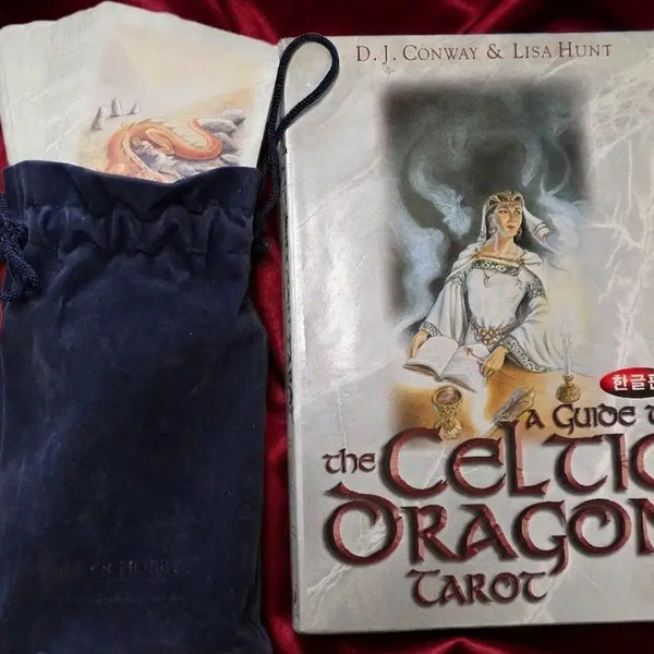 [BUNJANG] Celtic Dragon Tarot Cards with Korean Guidebook and Pouch Set / 켈틱드래곤 타로카드+한글 설명서