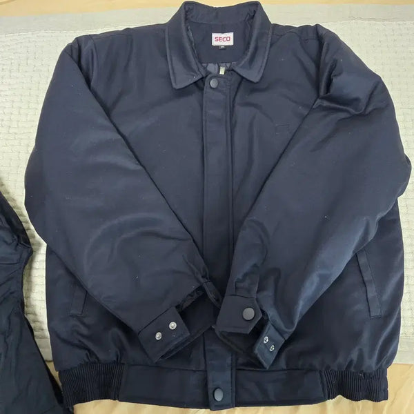 [BUNJANG] SECO Navy Blouson Padded Jumper Set / SECO 네이비색 블루종 패딩 작업복점퍼세트