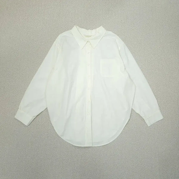 [BUNJANG] The Beigees Women's Loose Fit Long Sleeve Shirt / (F)더베이지스 여성 루즈핏 긴팔 셔츠