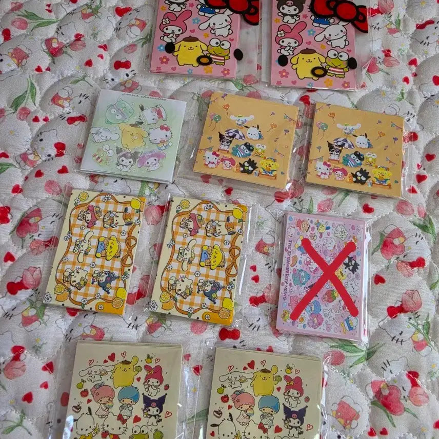 [BUNJANG] Sanrio Square Stickers (10 Pieces) / 산리오 사각 스티커 10p