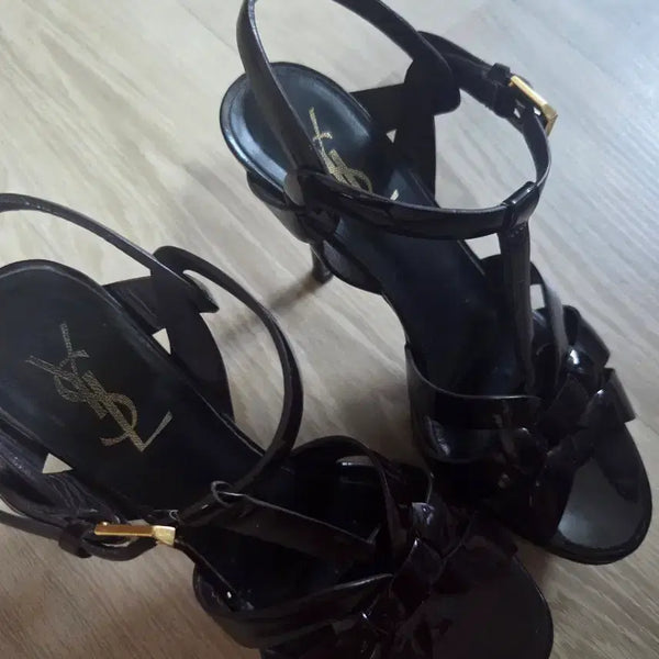 [BUNJANG] Saint Laurent Cabas Sandals Black 10cm Heel / 입생로랑샌들