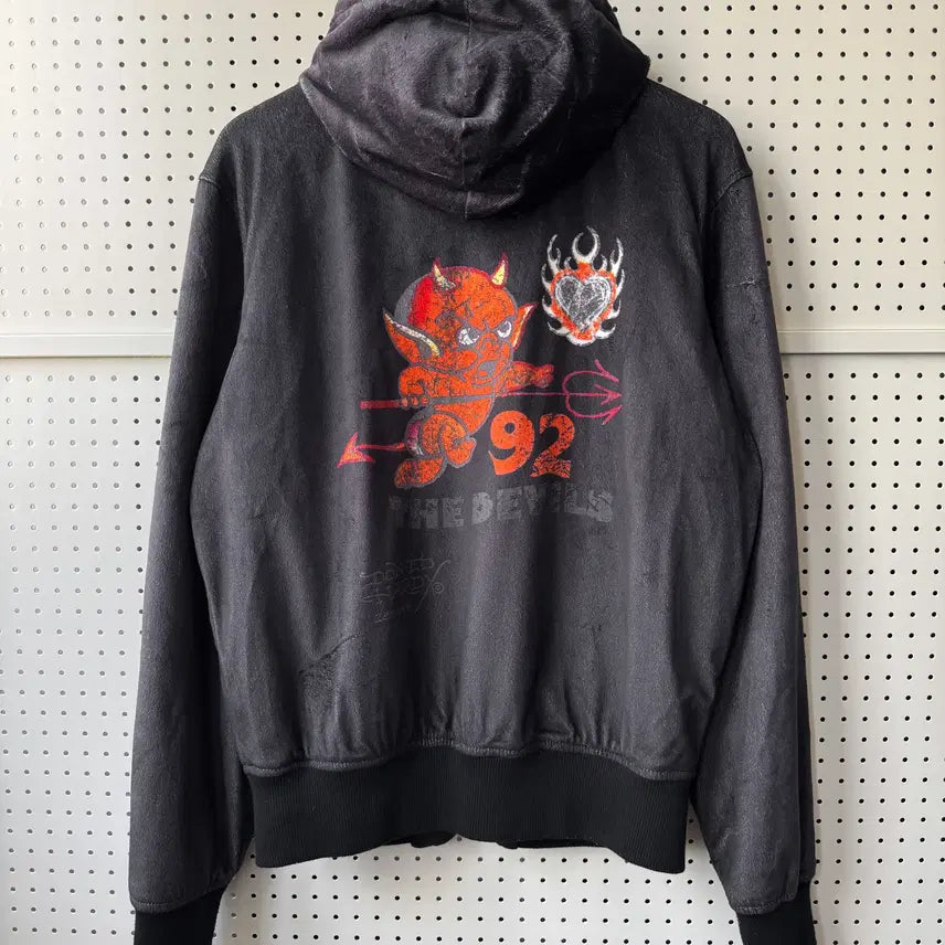 [BUNJANG] Ed Hardy Devil Boy Fleece Hooded Jacket / 에드하디 데빌 보이 플리스 후드 자켓