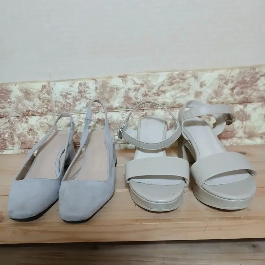 [BUNJANG] Sapoon Gudu Women's Slingback Sandals & Shoes Bundle (230mm) / (170)여성 샌들/슬링백 230 슈즈 2종 일괄1만
