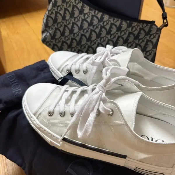 [BUNJANG] Dior Oblique Sneakers White Size 38 / 디올  오블리크 스니커즈 화이트 38