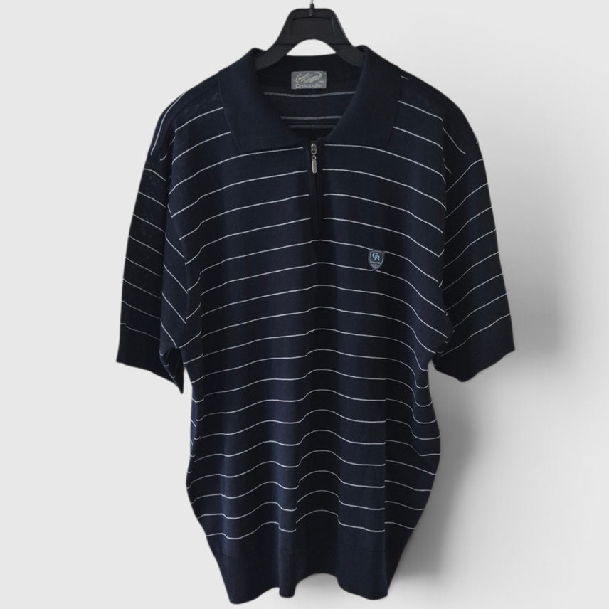 [BUNJANG] Crocodile Acrylic Short Sleeve Collar T-Shirt / [100]크로커다일 아크릴 반팔카라티
